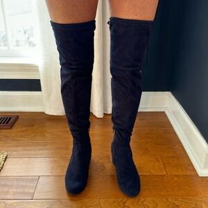 UNISA over the knee boots navy blue.